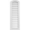 Ekena Millwork Arch Top Surface Mount PVC Gable Vent: Functional, w/ 2"W x 2"P Brickmould Sill Frame, 12"W x 38"H GVPAR12X3803SF - alternate 1